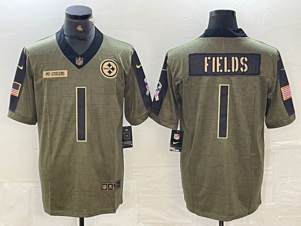 Men Pittsburgh Steelers #1 Fields green 2024 Nike Vapor Untouchable Limited NFL Jersey style 1->houston astros->MLB Jersey